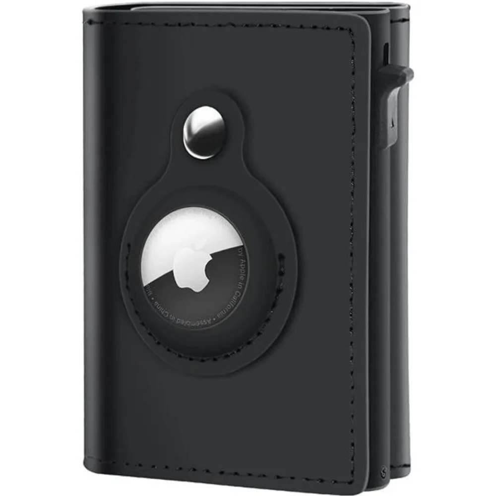 AirTag Wallet Genuine Leather Air Tag Wallet RFID Technology Credit